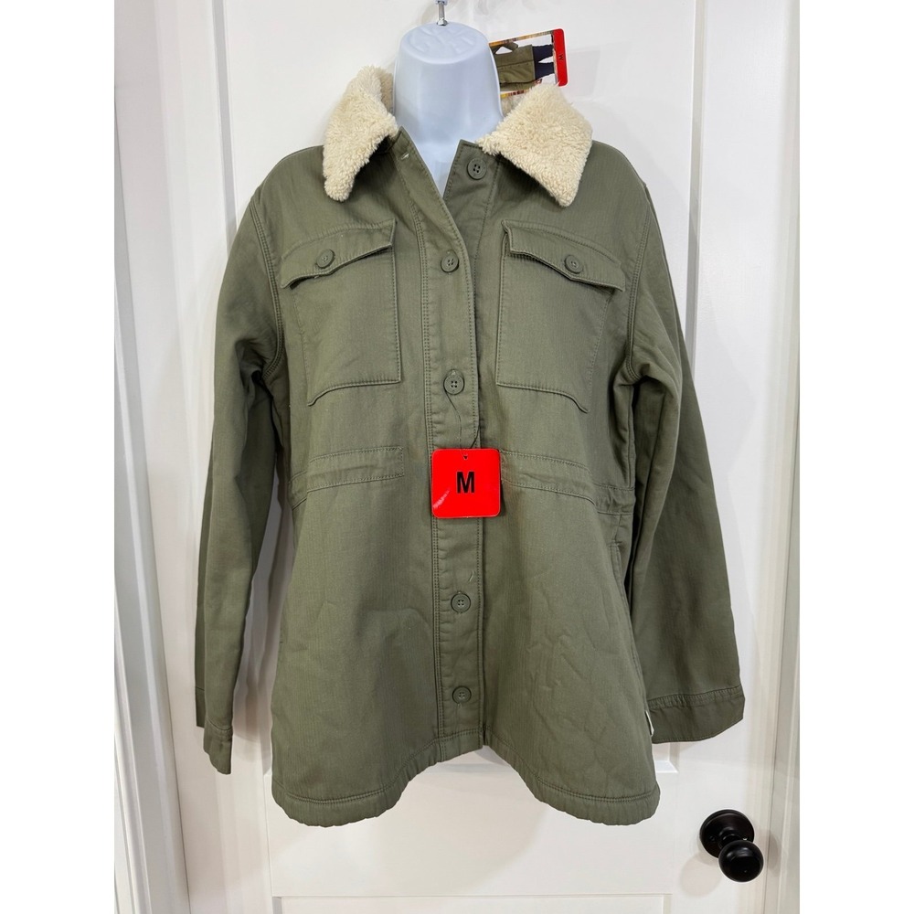 Hang‎ Ten Ladies' Utility Jacket Fleece Lined Cotton Twill NEW